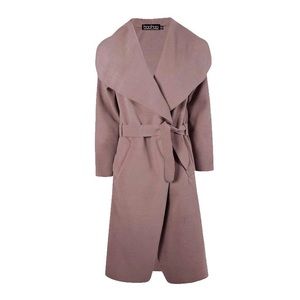 Petite Sinead belted shawl collar coat